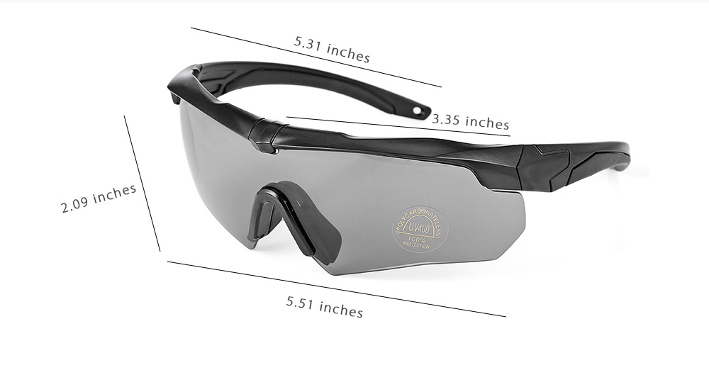 Windproof Cycling Sunglasses Bike Goggles Eyewear Set with Box