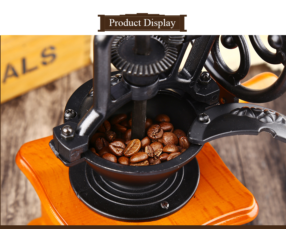 Retro Style Coffee Grinder Hand Grinding Machine Hand-crank Roller