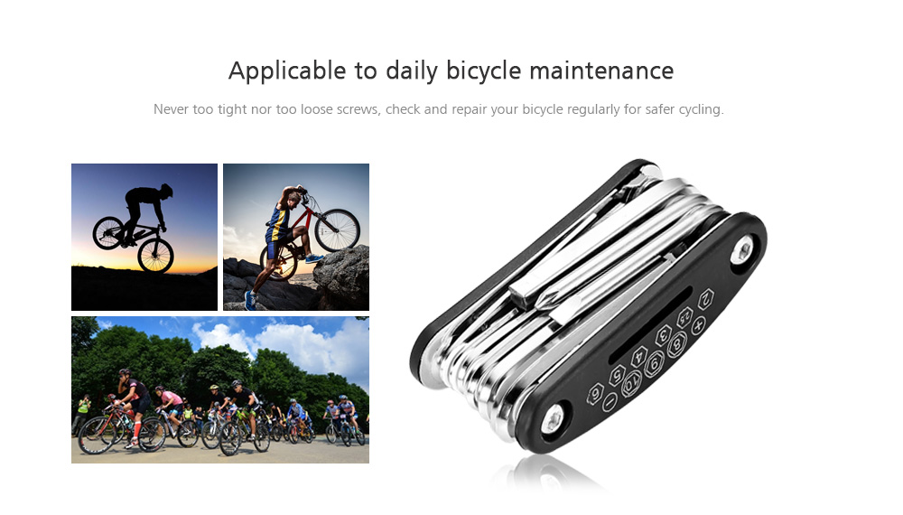 Bicycle Mechanic Repair Kit Portable 16 in 1 Cycling Multifunctional Repairing Tool