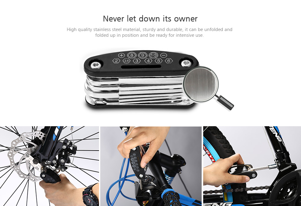 Bicycle Mechanic Repair Kit Portable 16 in 1 Cycling Multifunctional Repairing Tool