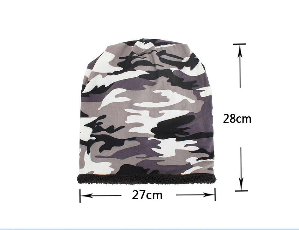 Thickened Warm Baggy Camouflage Skull Hat