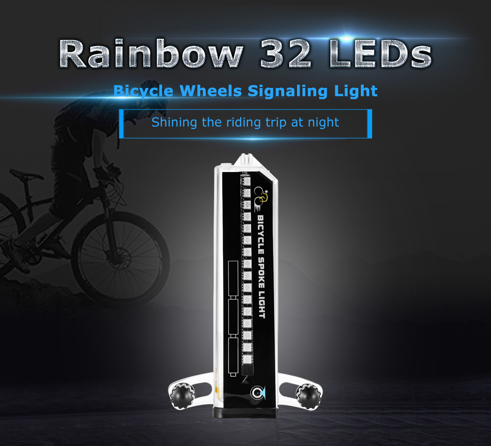 WHEELIGHT N016C Colorful 32 LEDs Bicycle Wheels Flashing Signaling Light