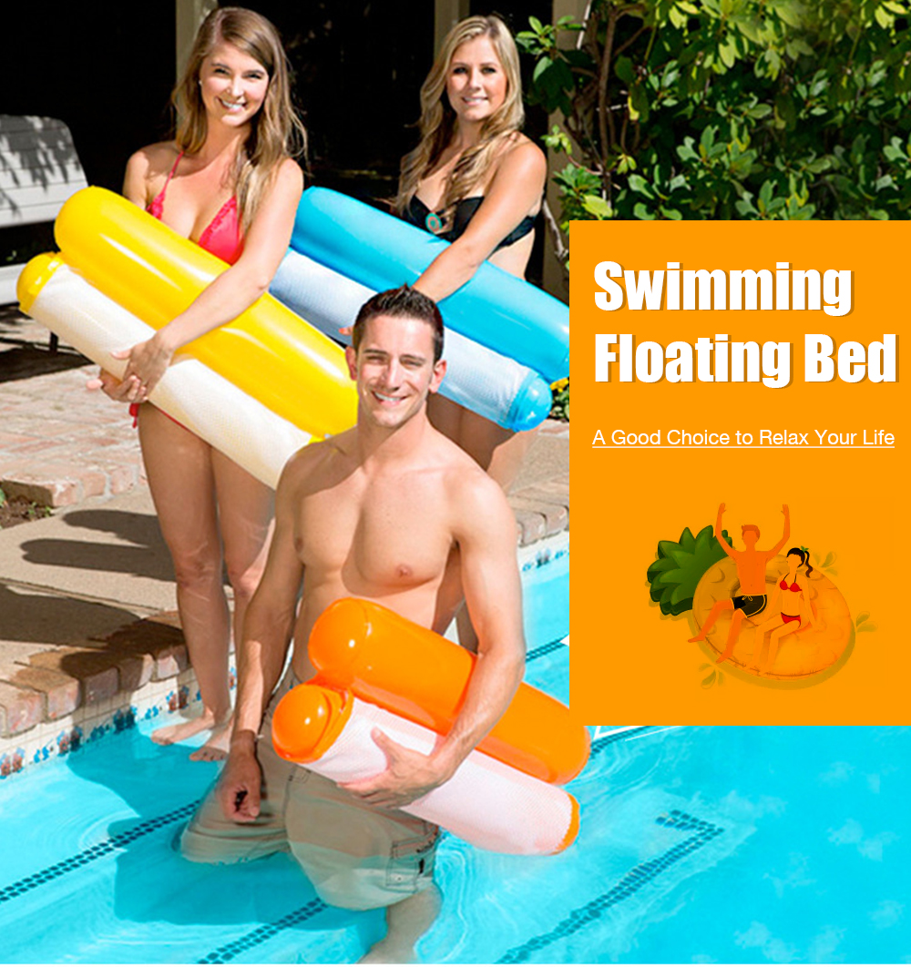 Swimming Floating Bed PVC Water Sport Inflatable Lounge Chair Pool Air Mattress Hammock