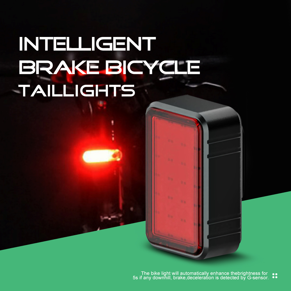 USB Charging Intelligent Induction Brake Bicycle Riding Taillights