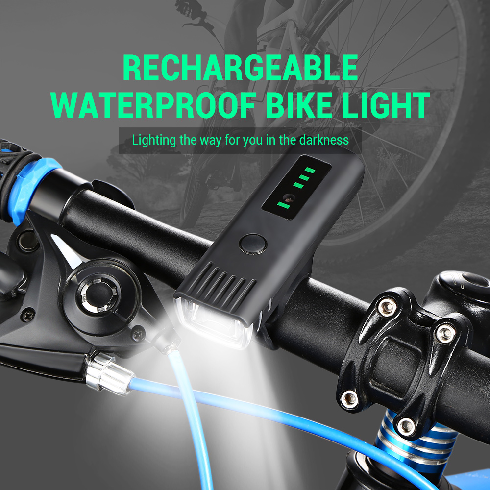 LED Headlight For Bicycle Induction Bike Front Light USB Rechargeable