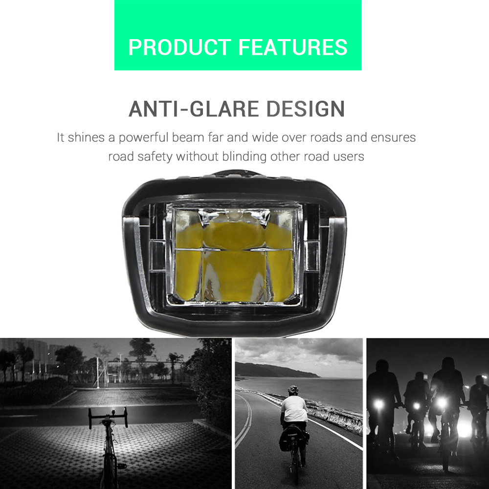 LED Headlight For Bicycle Induction Bike Front Light USB Rechargeable