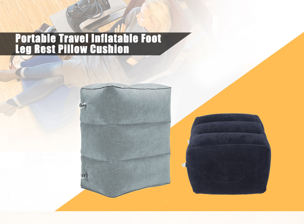 Portable Travel Inflatable Foot Leg Rest Pillow Cushion