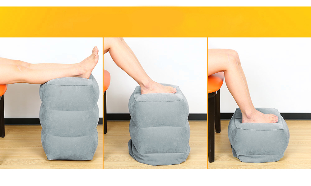 Portable Travel Inflatable Foot Leg Rest Pillow Cushion