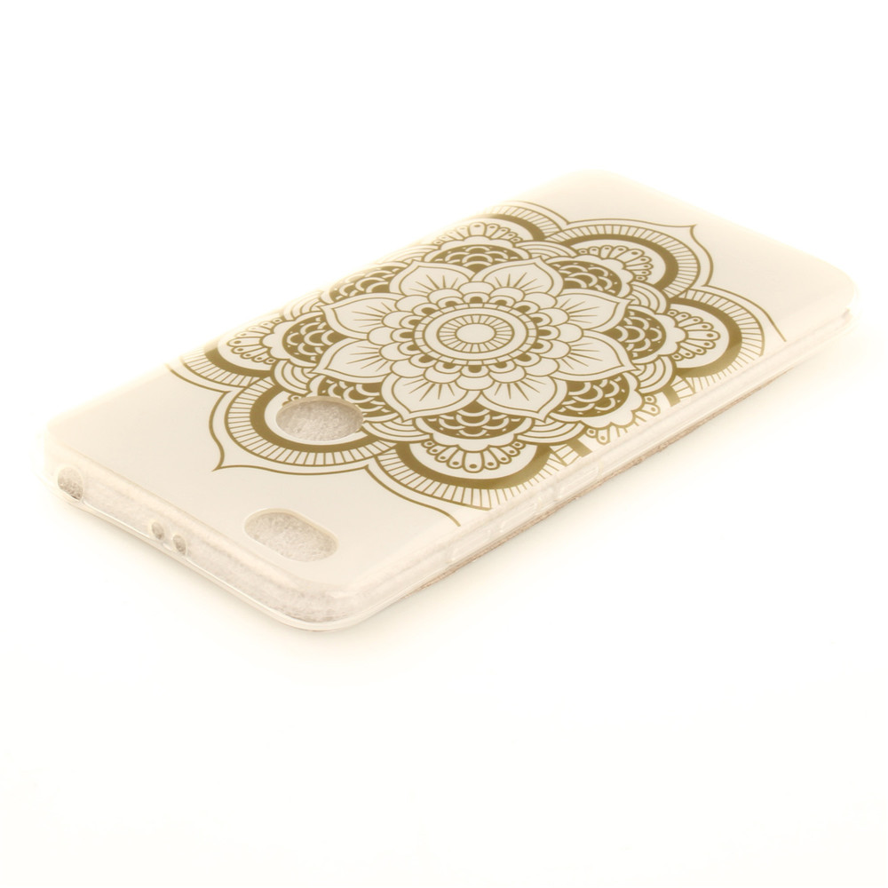 Big White Flower Soft Clear IMD TPU Phone Casing Mobile Smartphone Cover Shell Case for Xiaomi Redmi Note 5A Prime