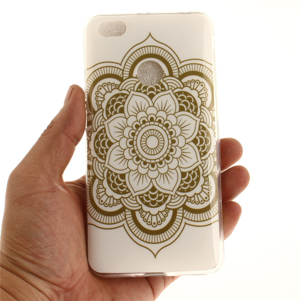 Big White Flower Soft Clear IMD TPU Phone Casing Mobile Smartphone Cover Shell Case for Xiaomi Redmi Note 5A Prime