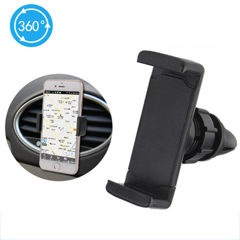 360 Car Air Conditioning Mouth Phone Bracket Vent Universal Phone Holder - Black