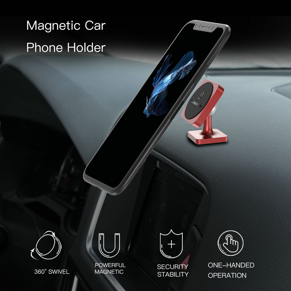Square Magnetic Phone Holder for Car,CaseMe 360 Degree Rotation Magnetic Car Phone Mount for Dashboard Tablet GPS