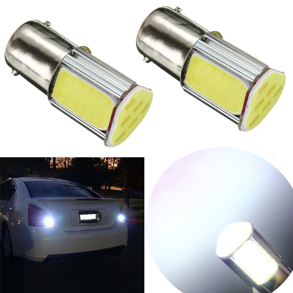 White 1156 G18 Ba15s 4 COB LED 5W Turn Signal Rear Light Car Bulb Lamp 12V DC