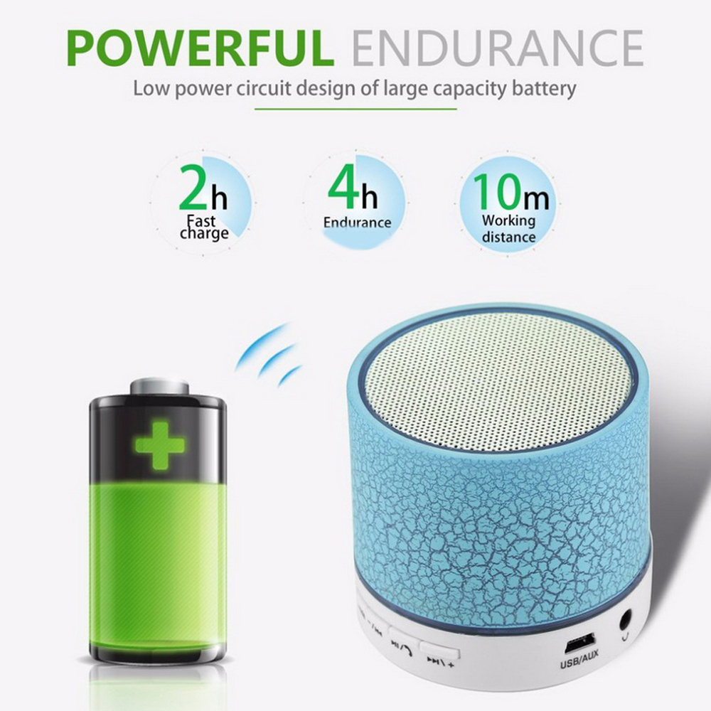 Portable Mini Wireless LED Bluetooth Speaker Super Bass Loudspeaker Stereo Music Player