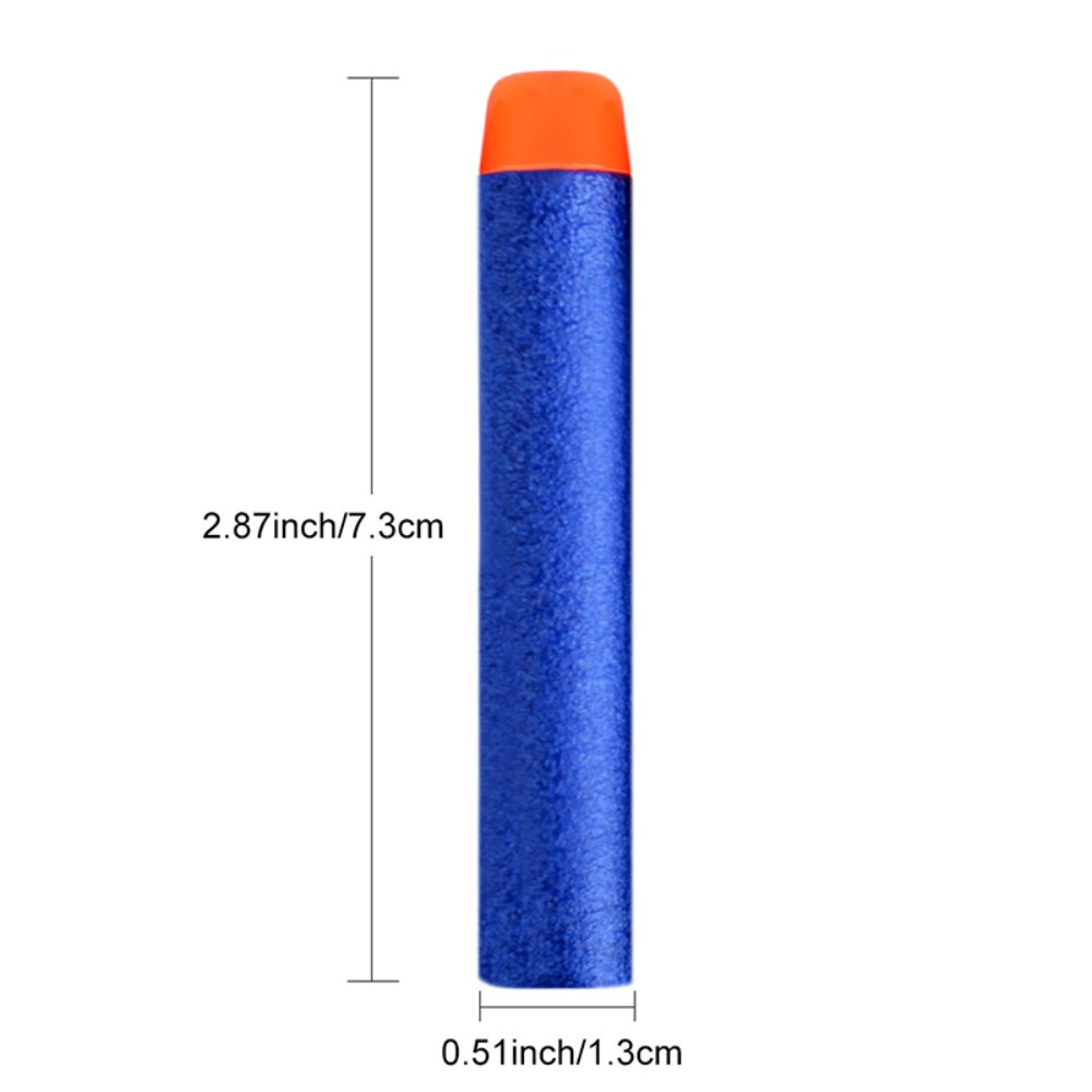 7.2cm Soft Bullet Hollow Hole Foam Refill Dart Ammo for Nerf Toy Gun 100PCS