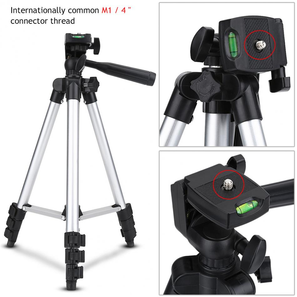 With Remote Control 3110 Tripod Stand 4-SECTION Lightweight Portable Mini Trip