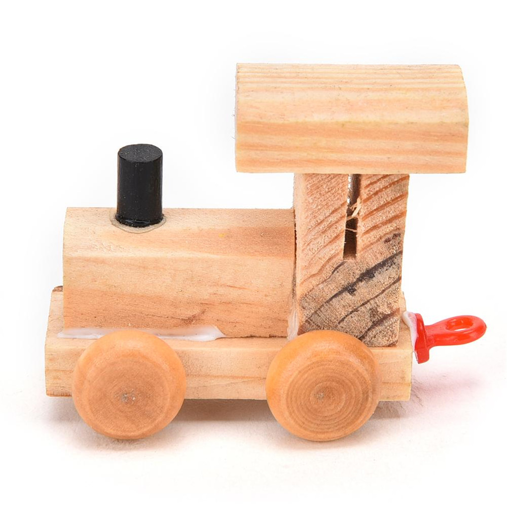 Wooden Train Figure Model Toy with Alphabetical Number