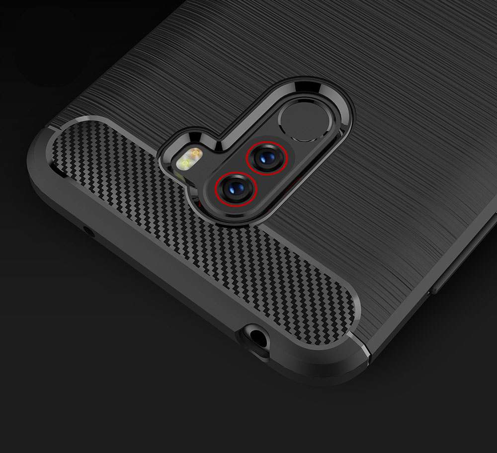 Luxury Carbon Fiber TPU Soft Case for Xiaomi Pocophone F1