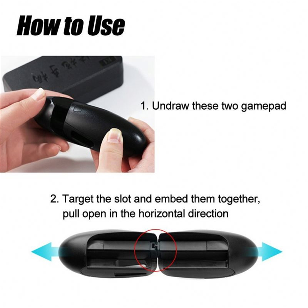 2 in 1 Mobile Game Trigger Controller Fire Button Gamepad L1R1 Aim Key Joystick