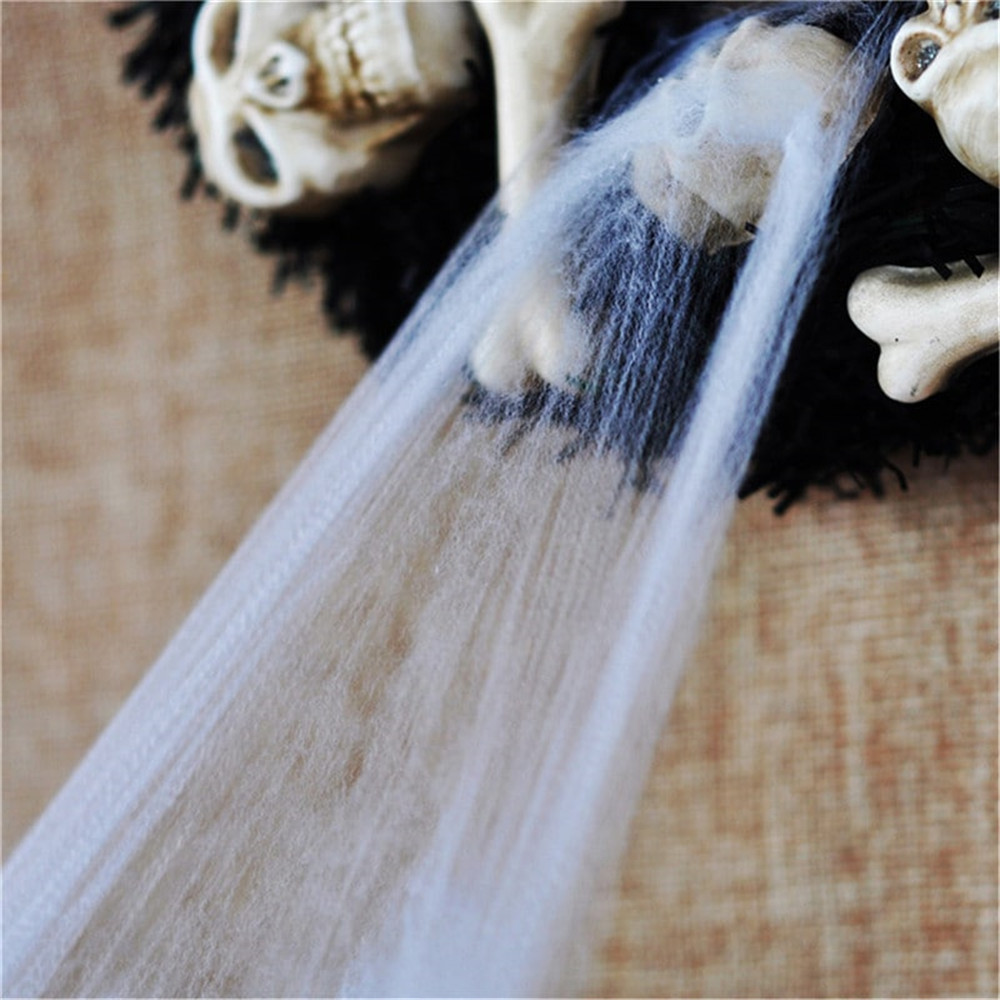 Creative Halloween Spider Decorations Stretchable Cotton Cob Webs