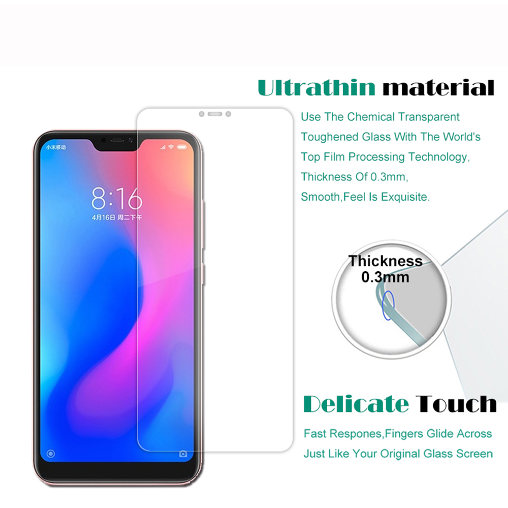 2PCS HD Screen Protector Tempered Glass for Xiaomi Mi A2 Lite / Redmi 6 Pro