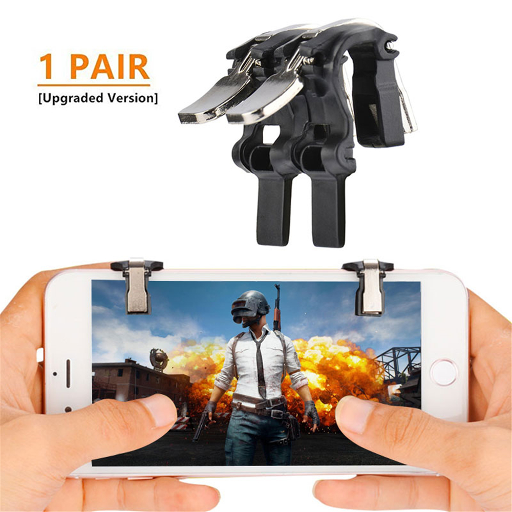 2PCS for PUBG Mobile Game Fire Button Aim Key Trigger L1 R1 Controller