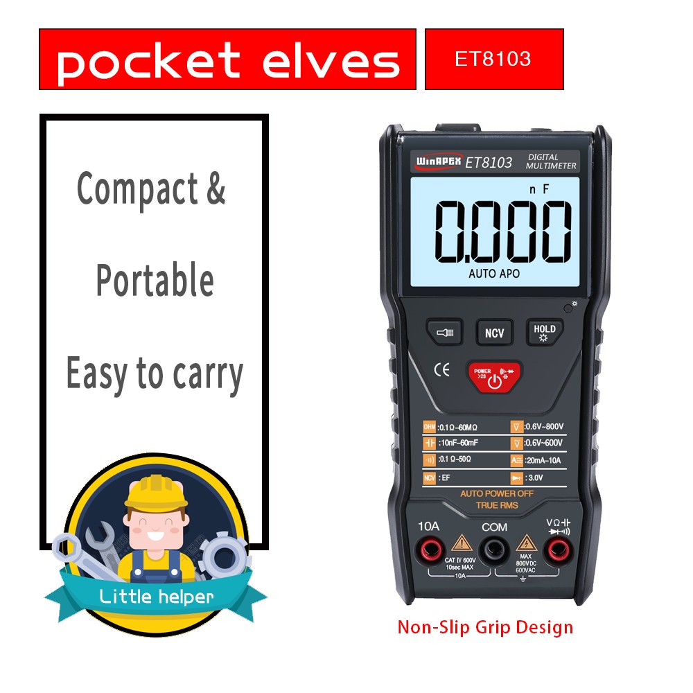 APEXEL ET8103 Full Intelligent Digital Multimeter 