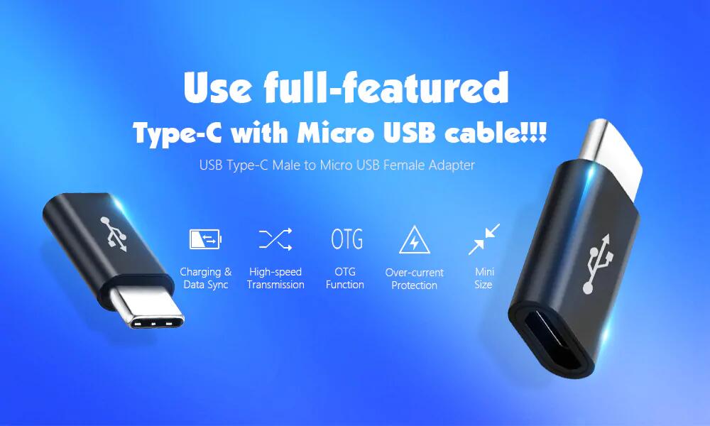 Micro USB to USB 3.1 Type-C Adapter 4PCS