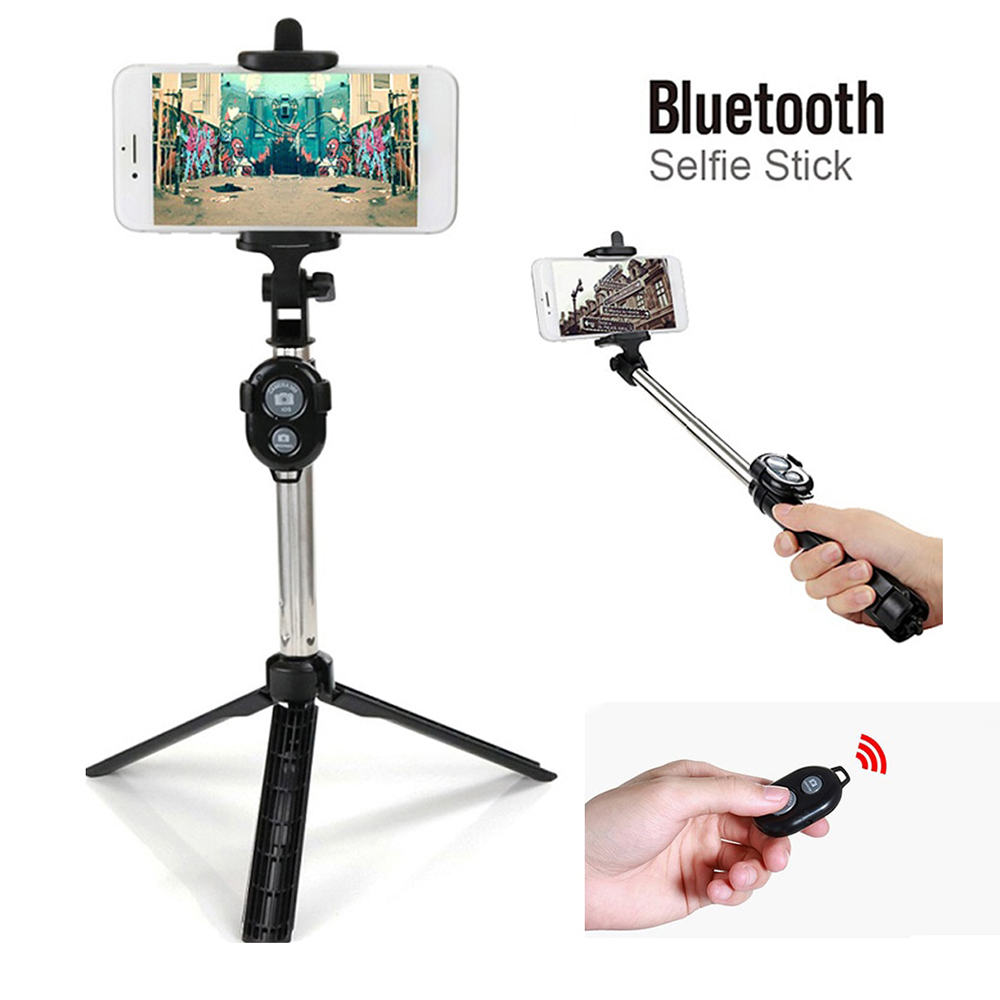 Wireless Remote Control Tripod Bluetooth Selfie Stick