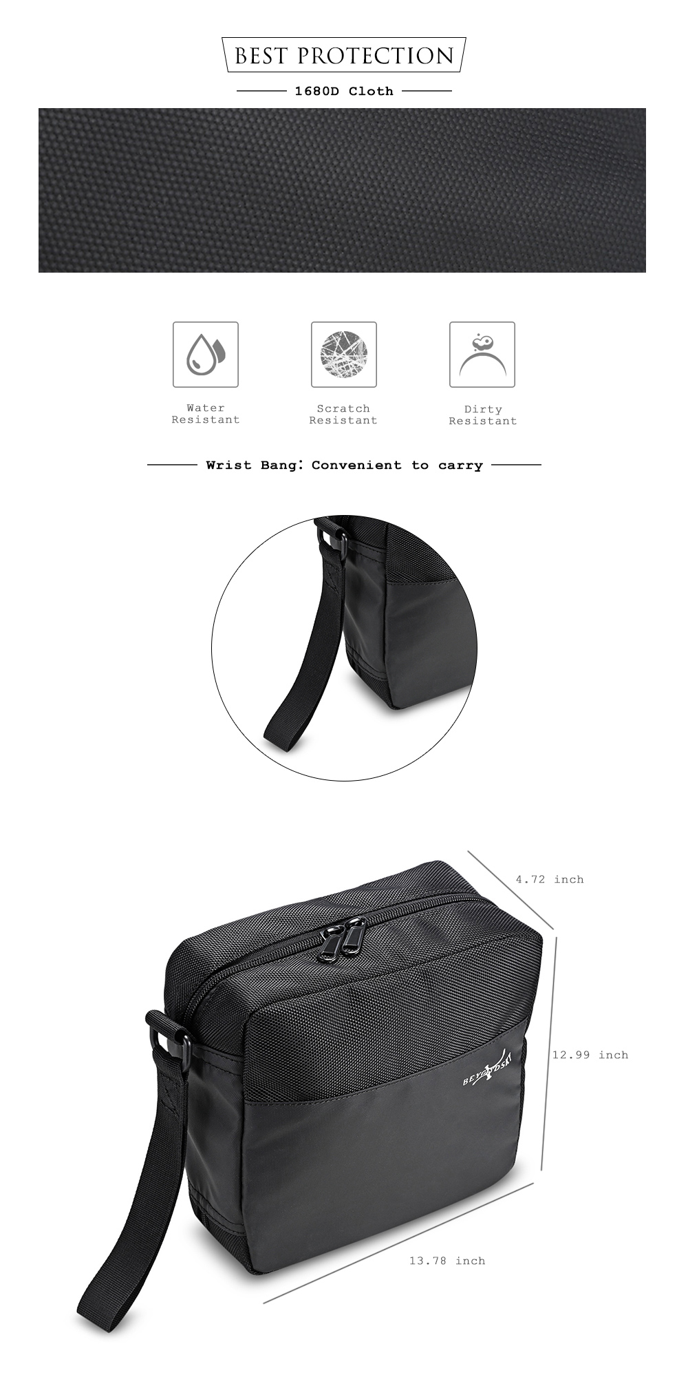 Portable Water Resistant Drone Carrying Wrist Bag Travel Storage Sleeve Package for DJI Spark RC Quadcopter