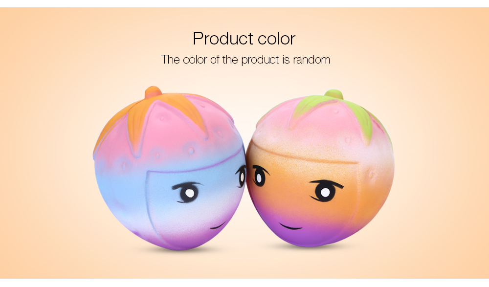 Squishy PU Sponge Slow Rising Simulate Rainbow Strawberry Emoji Toy Decoration Squeeze Stress Reliever