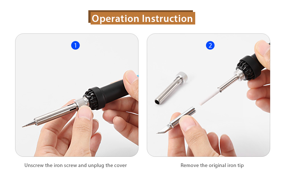 Inlife 60W 110V Soldering Iron Kit with Temperature Control