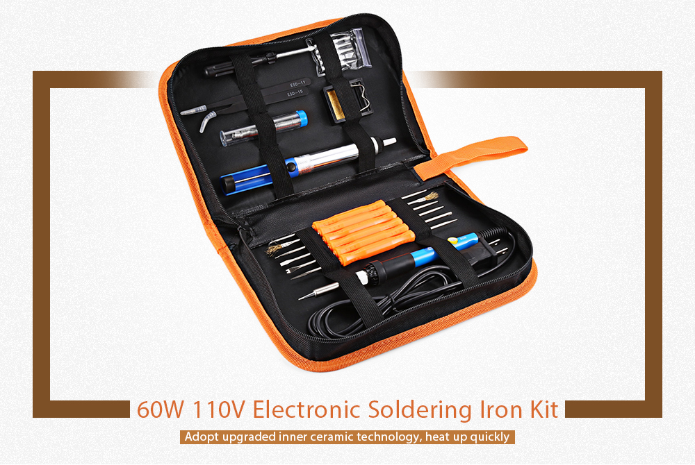 Inlife 60W 110V Soldering Iron Kit with Temperature Control