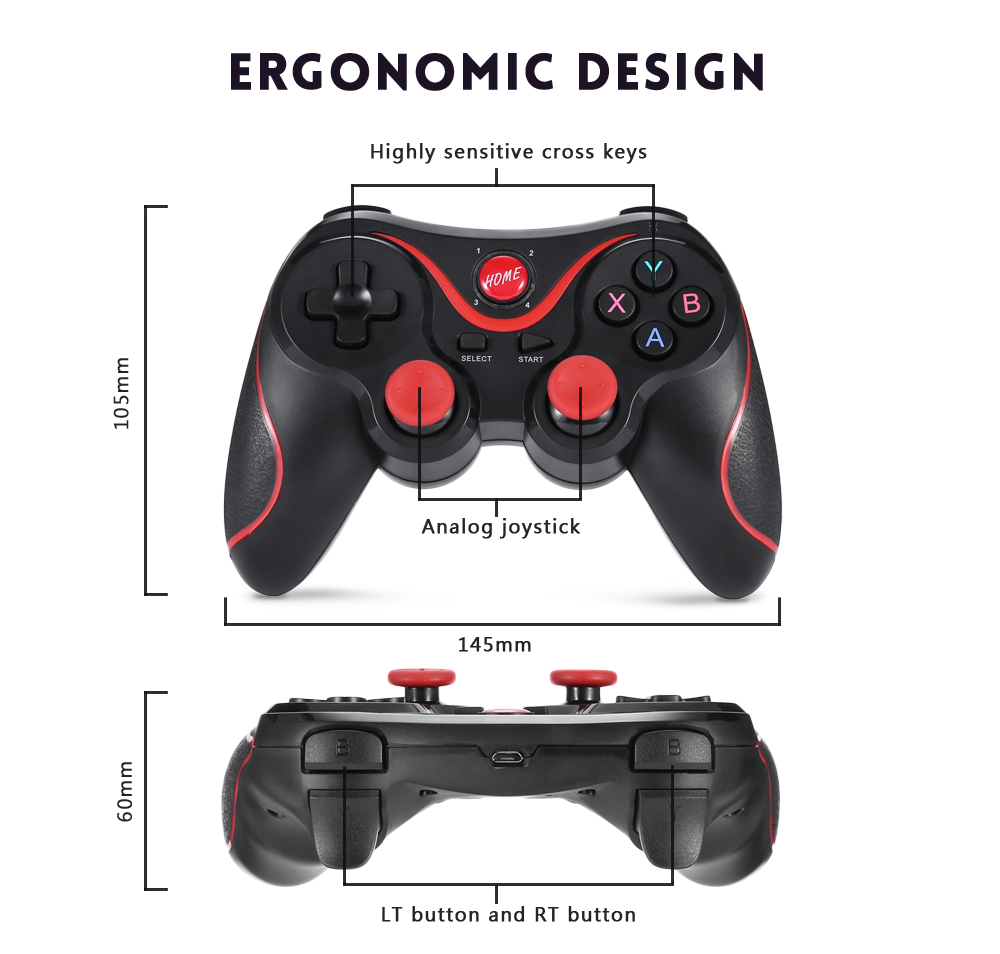 GEN GAME X3 Wireless Bluetooth Gamepad Game Controller for iOS Android Smartphones Tablet Windows PC TV Box