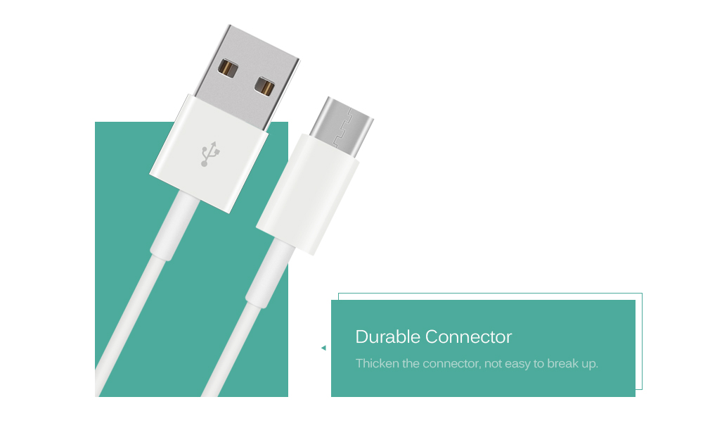 Mini Smile Fast Speed USB 3.1 Type-C Male to USB 2.0 Cable for Data Transfer and Charging 100CM