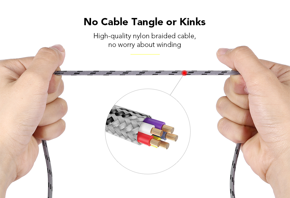 Rapid Series 2.4A 3 in 1 Type-C + 8 Pin + Micro USB Cable