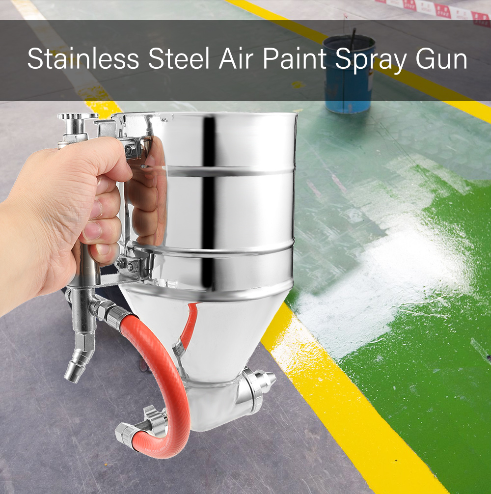Stainless Steel Air Paint Spray Gun for Diatom Mud Putty Powder
