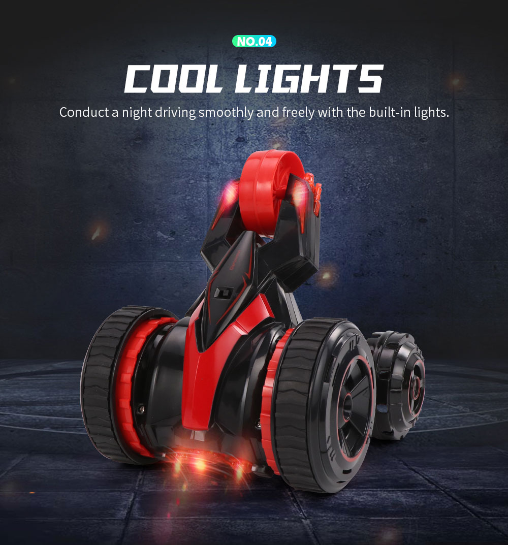 JJRC Q49 Acro Cool Light 360-degree Rotation One Key Transform Stunt RC Car