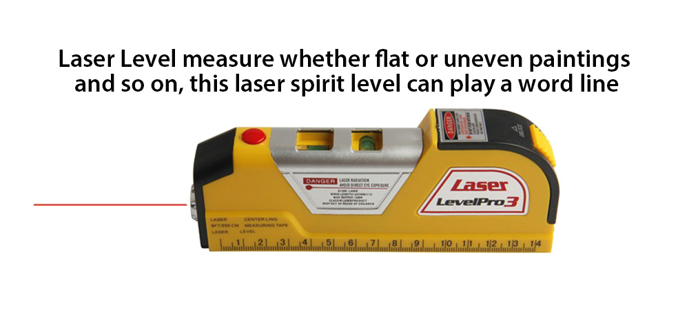 LV02 Laser Level Horizontal Vertical Line Measure Measuring Tape
