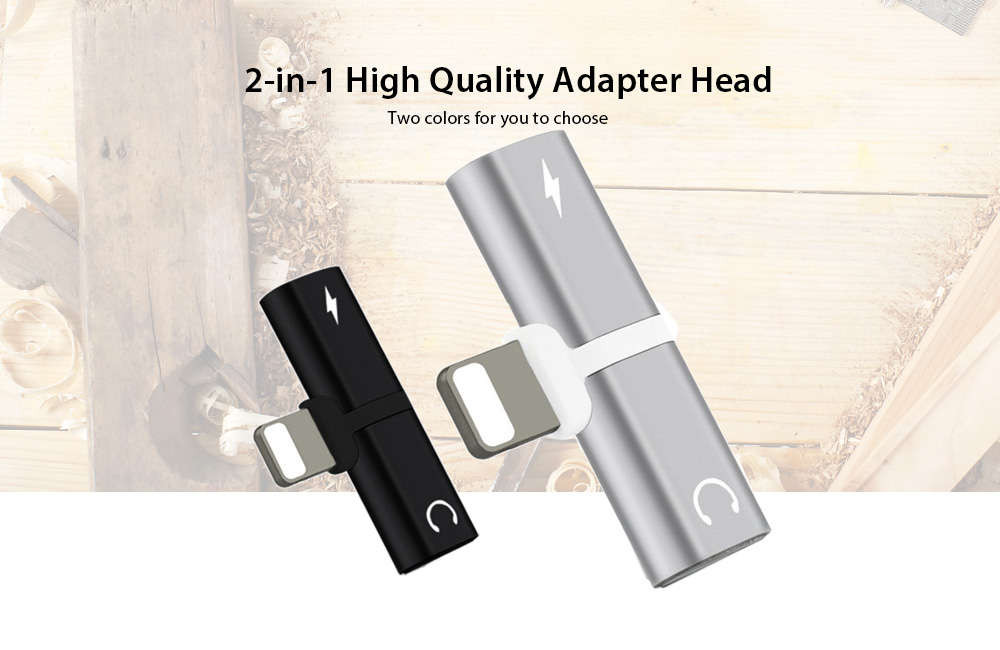 Dual Headphone Jack Adapter Audio with Charge Splitter for iPhone X / 8/ 8 Plus