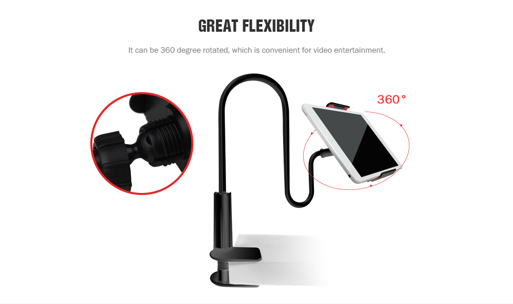 360 Degree Flexible Arm Table Pad Holder Stand Long Lazy People Bed Desktop Tablet Mount