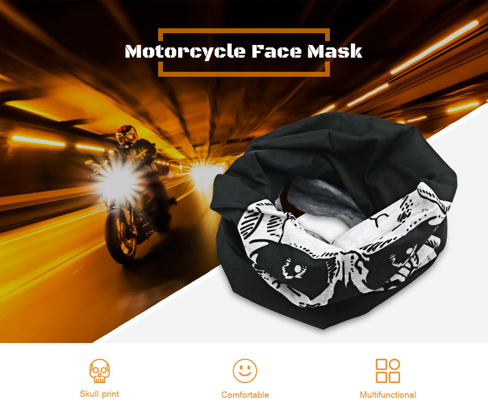 Motorcycle Face Mask Skull Headscarf for Riding Hunting Camping Costume Party