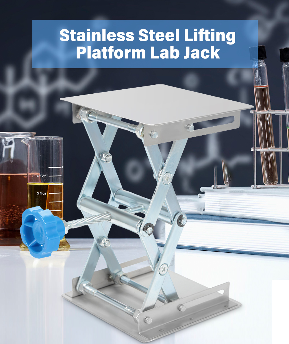 Stainless Steel Lifting Platform Stand Rack Scissor Lab Jack