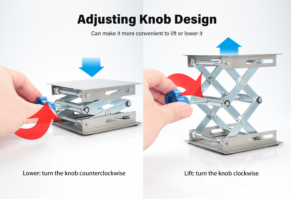 Stainless Steel Lifting Platform Stand Rack Scissor Lab Jack