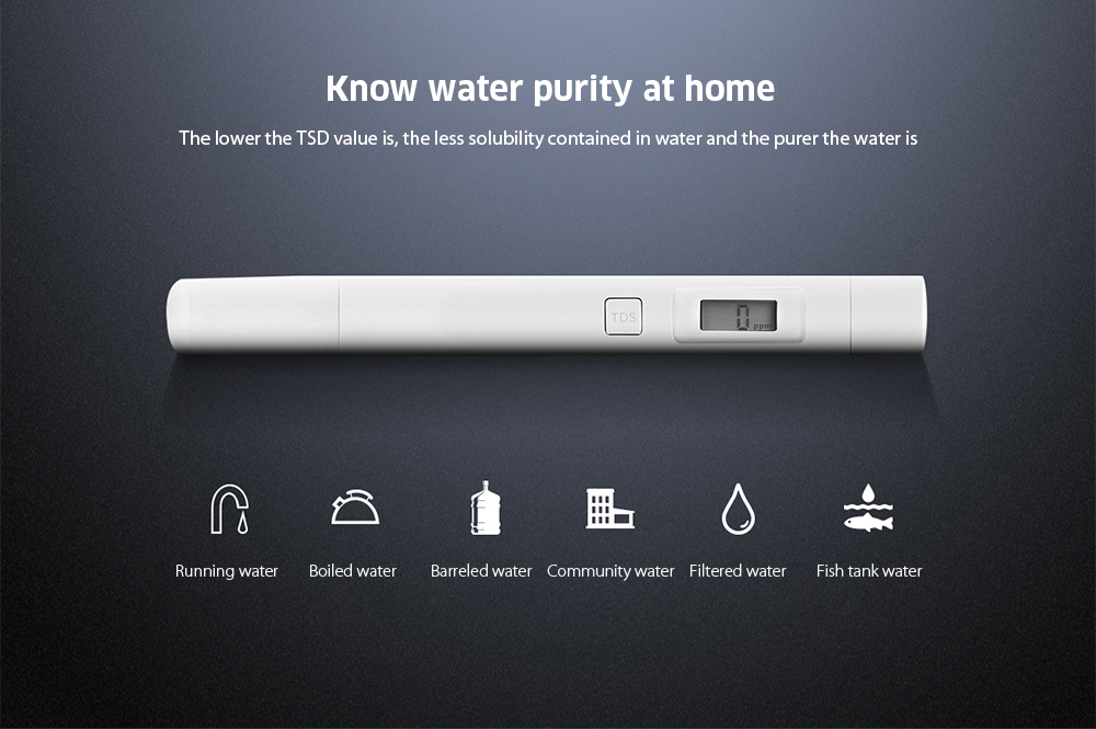Original Xiaomi Detection Pen TDS Tester Measuring Water Quality Purity