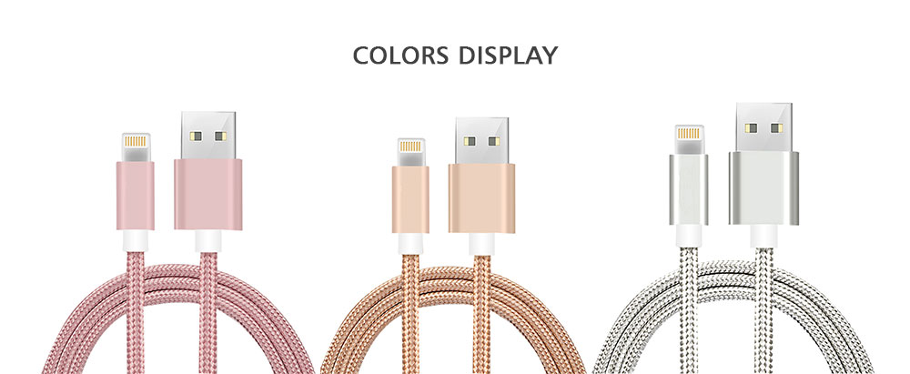 2m Mobile Phone Cables USB Smart Charging Cable for iPhone 7 / 7 Plus / 6S / 6 Plus / 5 / 5S