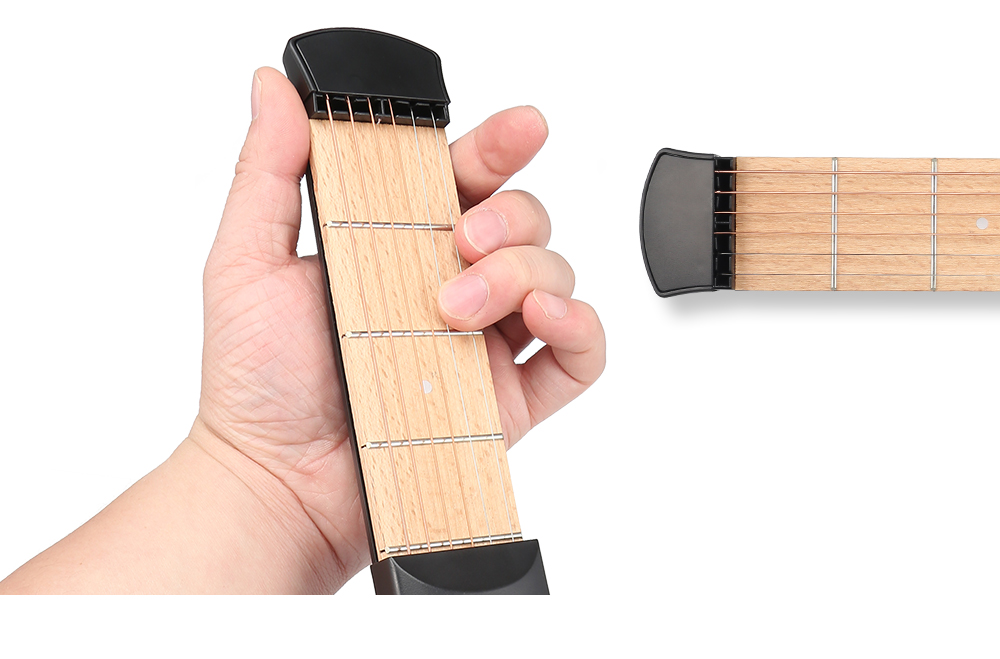 6-string 6 Frets Portable Pocket Acoustic Guitar Practice Tool 