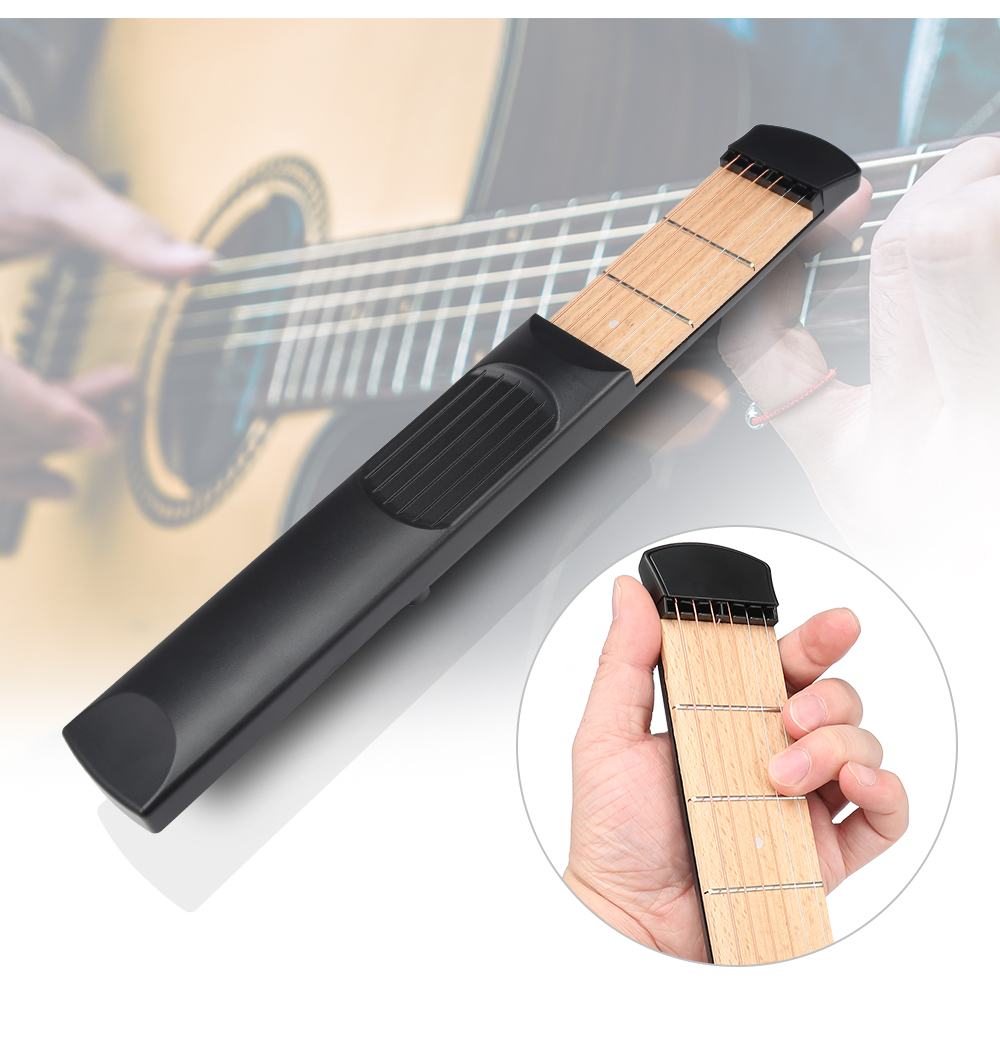 6-string 6 Frets Portable Pocket Acoustic Guitar Practice Tool 