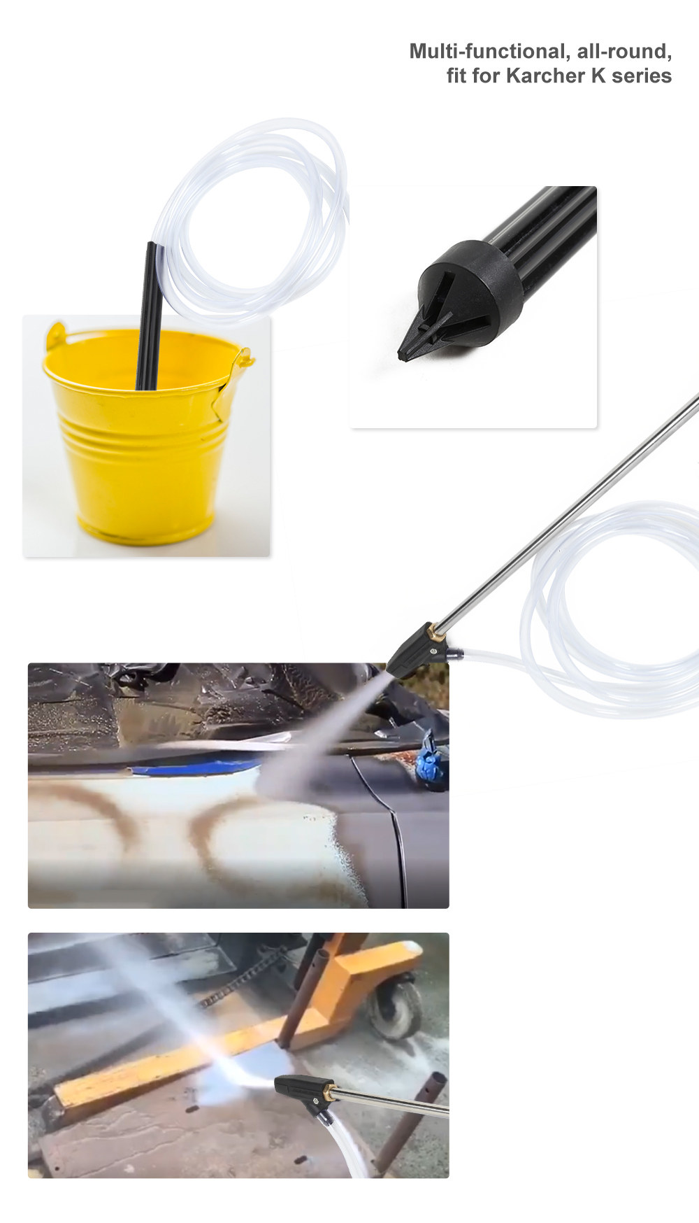 Portable Sand Blaster Wet Blasting Washer Sandblasting Kit for Karcher K Series High Pressure Gun