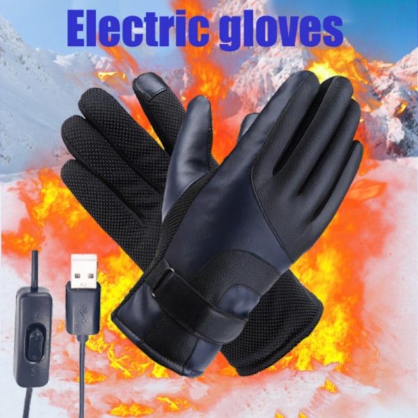 USB Plug Electric Heated Gloves With Touchscreen Finger Support Yoibo